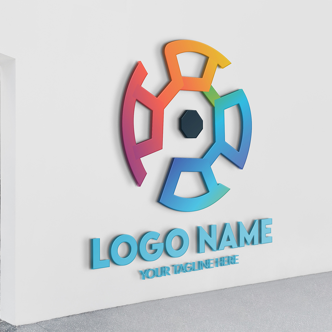 Modern Minimalist Tech Start-up Logo Design for Businesses With AI Chipset Sign, Professional Creative Artificial Intelligence Start-up Luxury Elegant Gradient Monogram Logo Design for Brands Companies preview image.