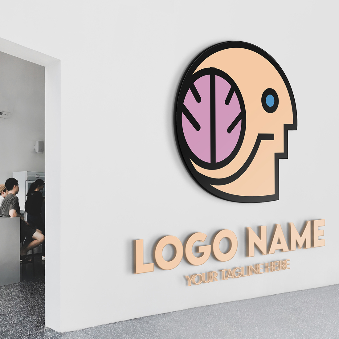 Modern Minimalist Tech Start-up Logo Design for Businesses With AI Chipset Sign, Professional Creative Artificial Intelligence Start-up Luxury Elegant Gradient Monogram Logo Design for Brands Companie preview image.