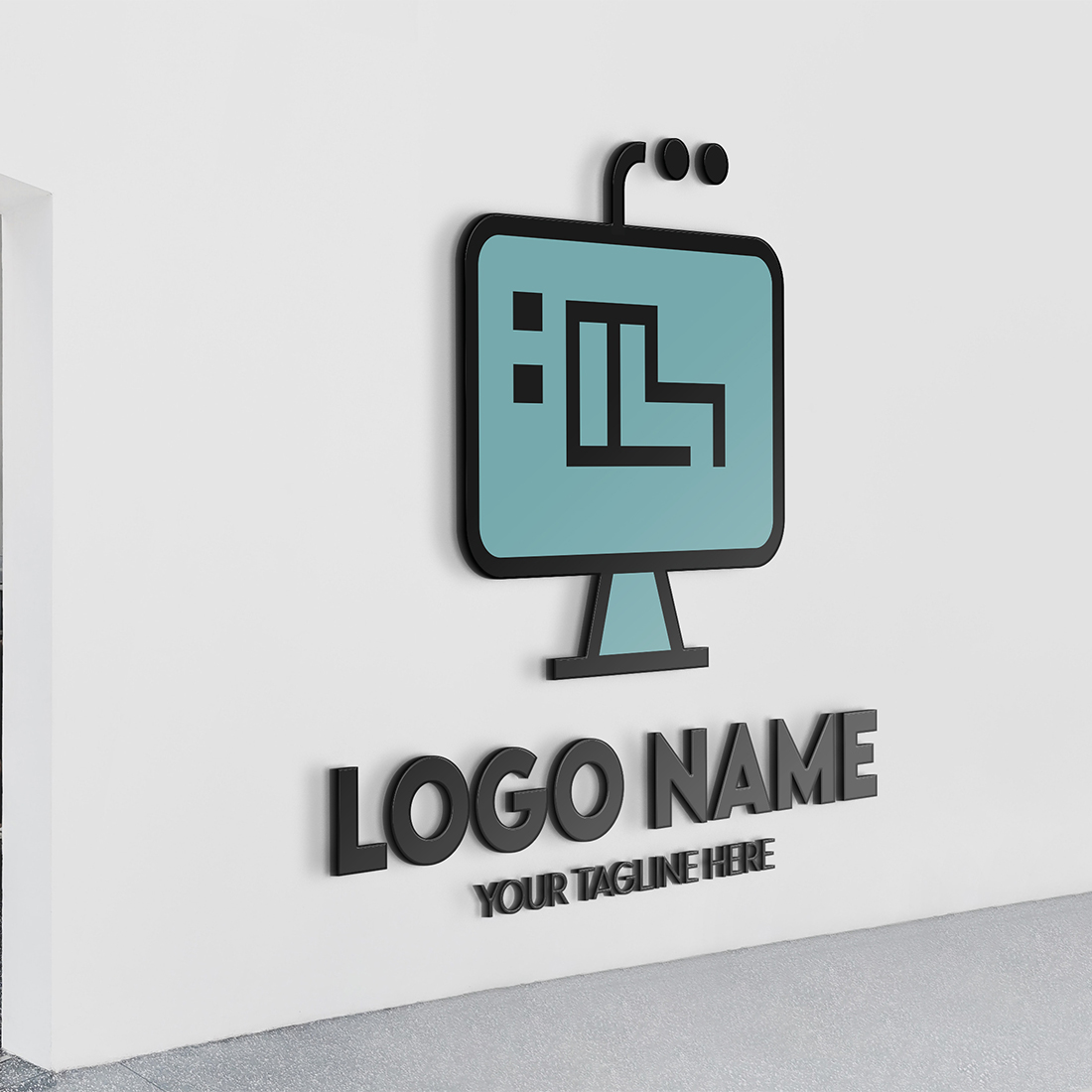 Modern Minimalist Tech Start-up Logo Design for Businesses With AI Chipset Sign, Professional Creative Artificial Intelligence Start-up Luxury Elegant Gradient Monogram Logo Design for Brands Companies preview image.