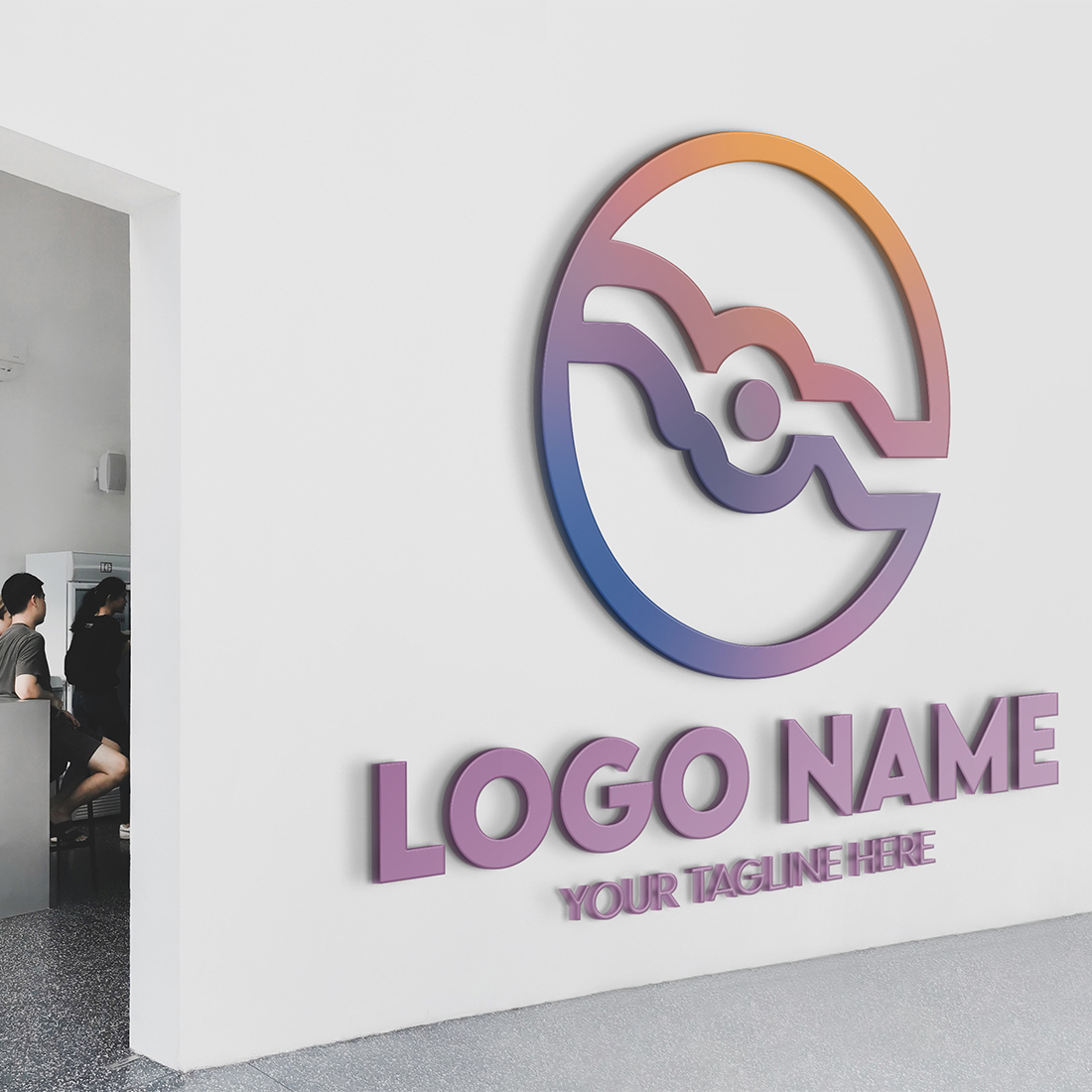 Modern Minimalist Tech Start-up Logo Design for Businesses With AI Chipset Sign, Professional Creative Artificial Intelligence Start-up Luxury Elegant Gradient Monogram Logo Design for Brands Companies preview image.