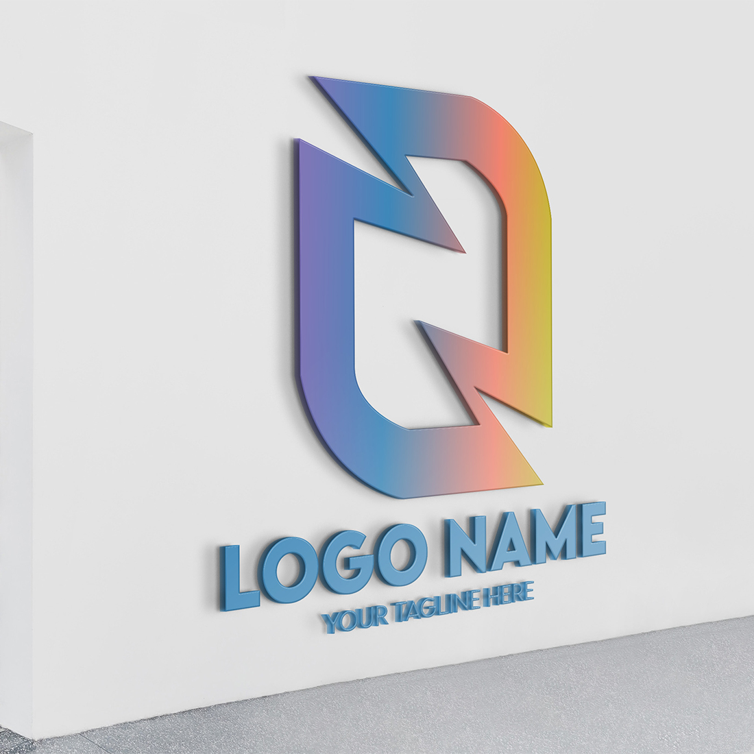 Modern Minimalist Tech Start-up Logo Design for Businesses With AI Chipset Sign, Professional Creative Artificial Intelligence Start-up Luxury Elegant Gradient Monogram Logo Design for Brands Companie preview image.