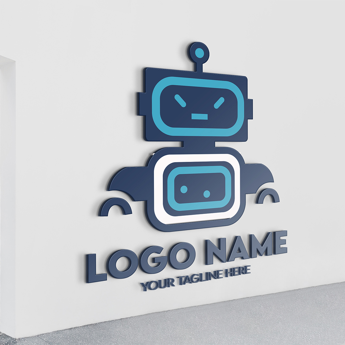 Modern Minimalist Tech Start-up Logo Design for Businesses With AI Chipset Sign, Professional Creative Artificial Intelligence Start-up Luxury Elegant Gradient Monogram Logo Design for Brands Companies preview image.