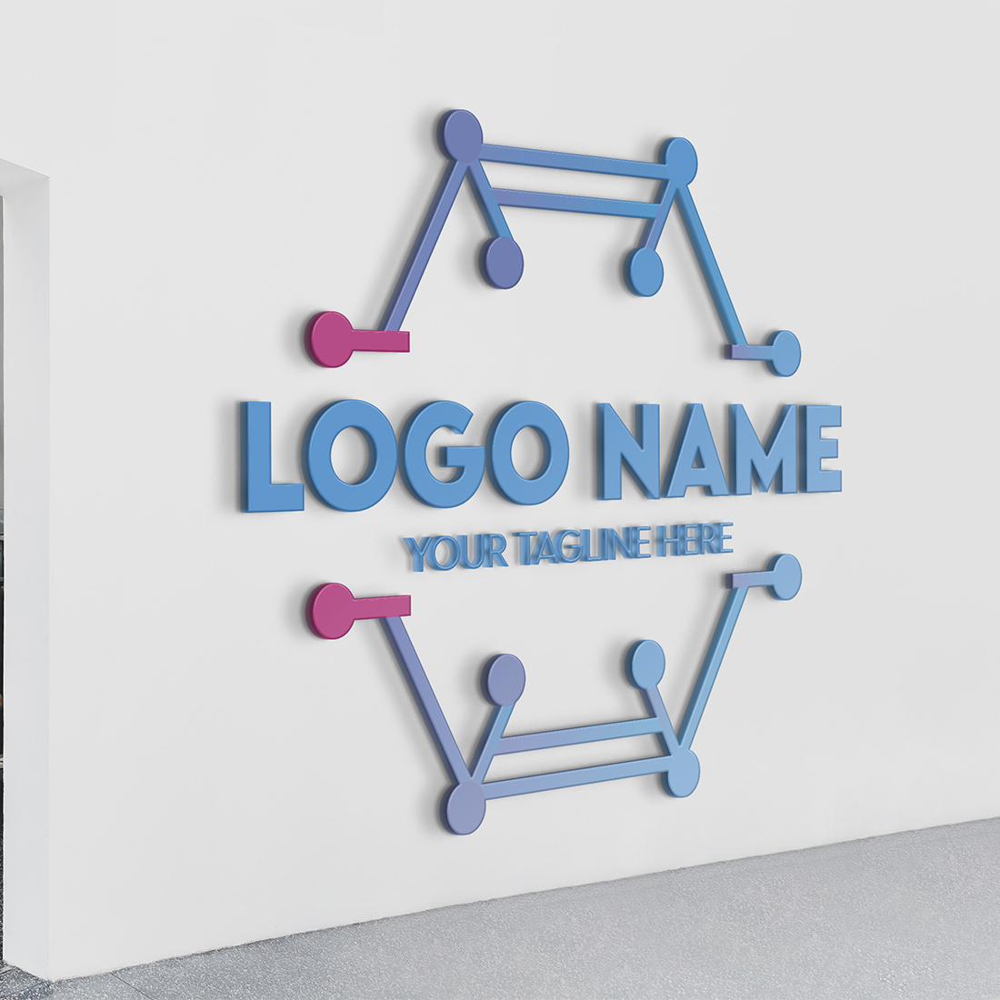 Modern Minimalist Tech Start-up Logo Design for Businesses With AI Chipset Sign, Professional Creative Artificial Intelligence Start-up Luxury Elegant Gradient Monogram Logo Design for Brands Companies preview image.