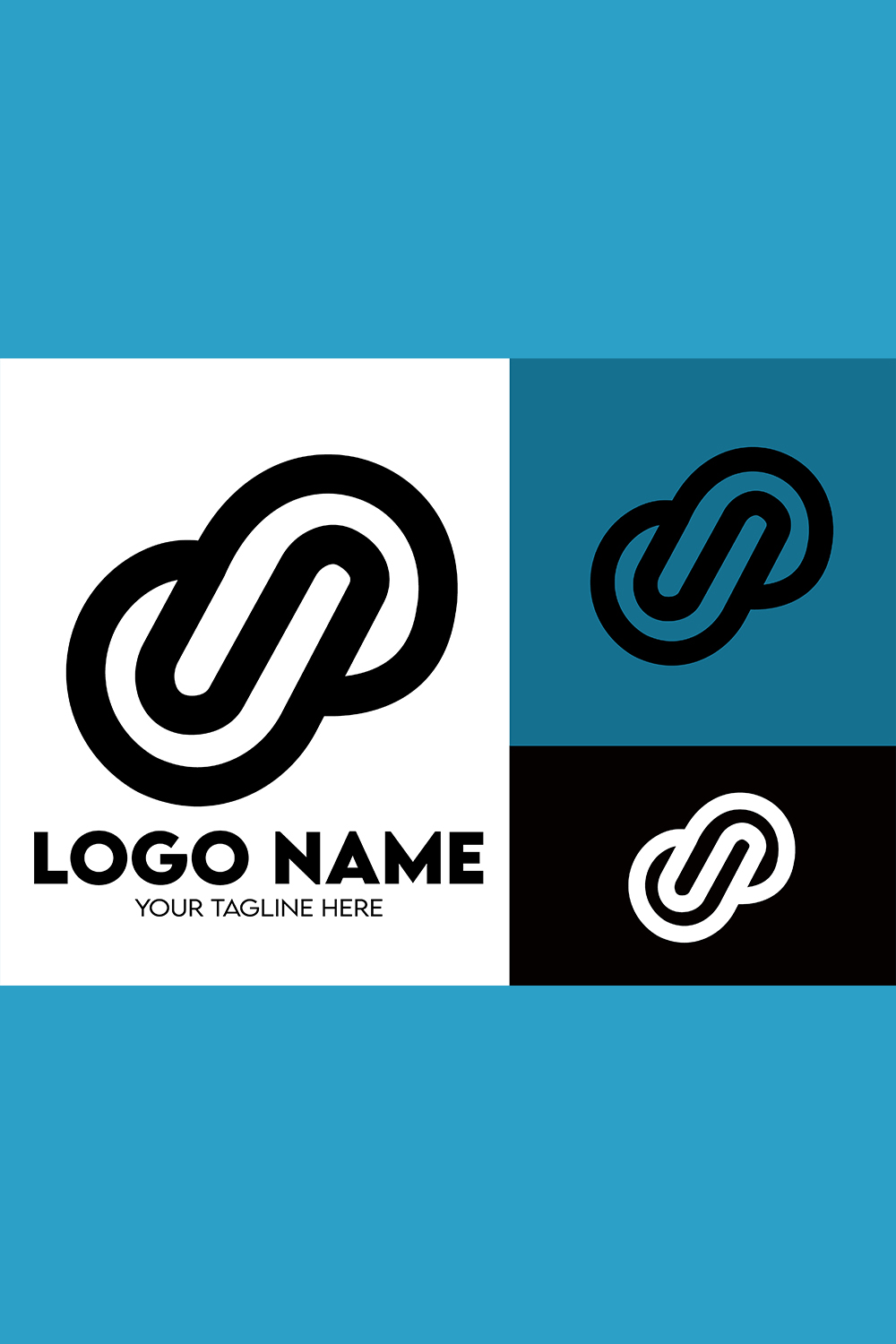 Modern Minimalist Tech Start-up Logo Design for Businesses With AI Chipset Sign, Professional Creative Artificial Intelligence Start-up Luxury Elegant Gradient Monogram Logo Design for Brands Companies pinterest preview image.