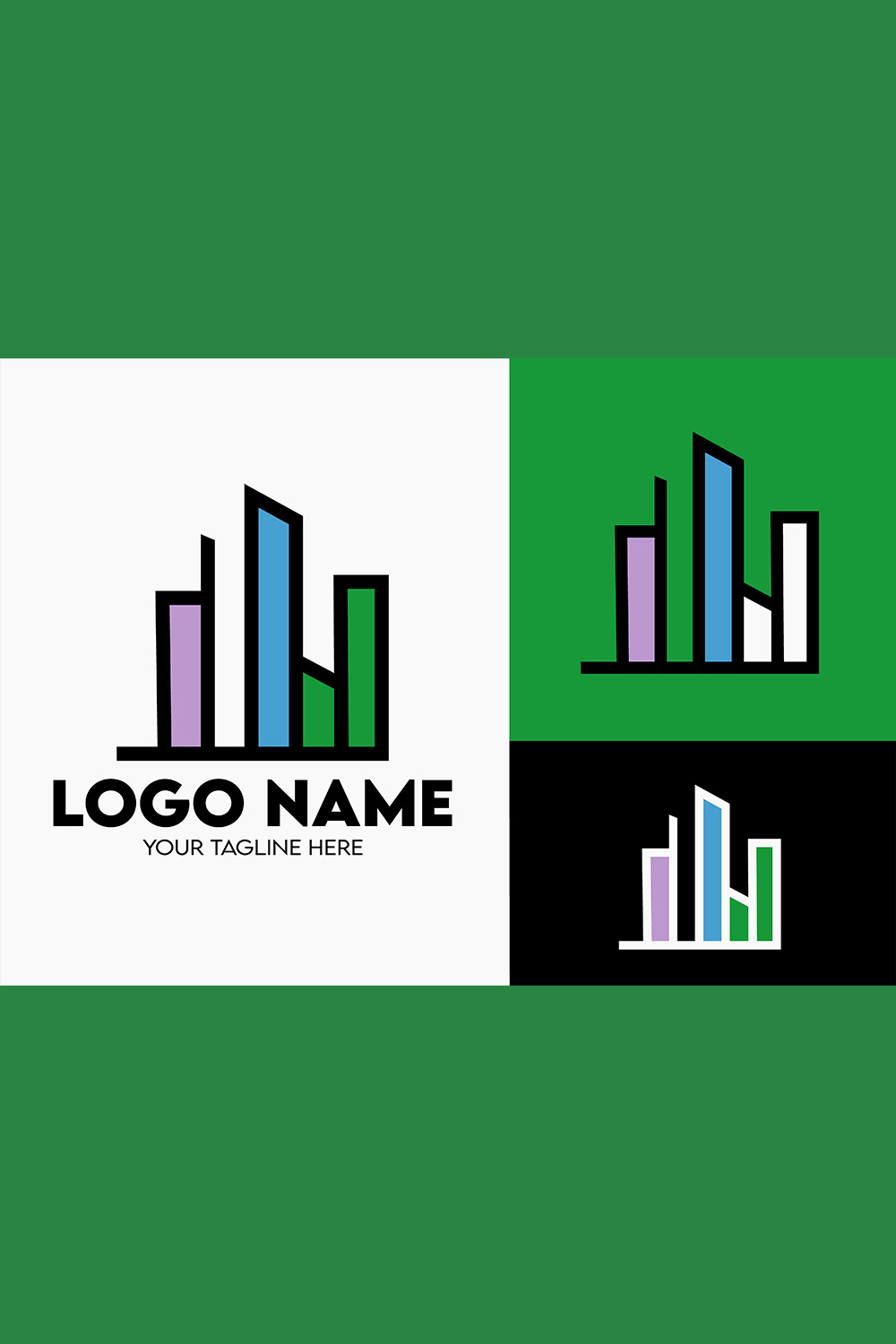 Modern Minimalist Tech Start-up Logo Design for Businesses With AI Chipset Sign, Professional Creative Artificial Intelligence Start-up Luxury Elegant Gradient Monogram Logo Design for Brands Companies pinterest preview image.