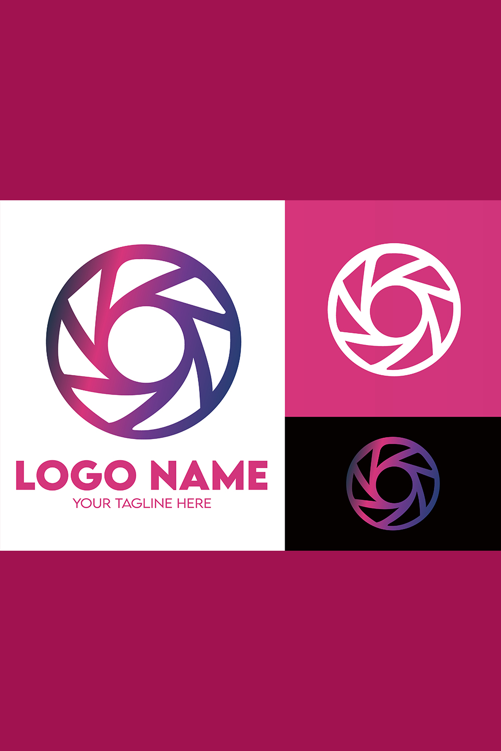 Modern Minimalist Tech Start-up Logo Design for Businesses With AI Chipset Sign, Professional Creative Artificial Intelligence Start-up Luxury Elegant Gradient Monogram Logo Design for Brands Companies pinterest preview image.