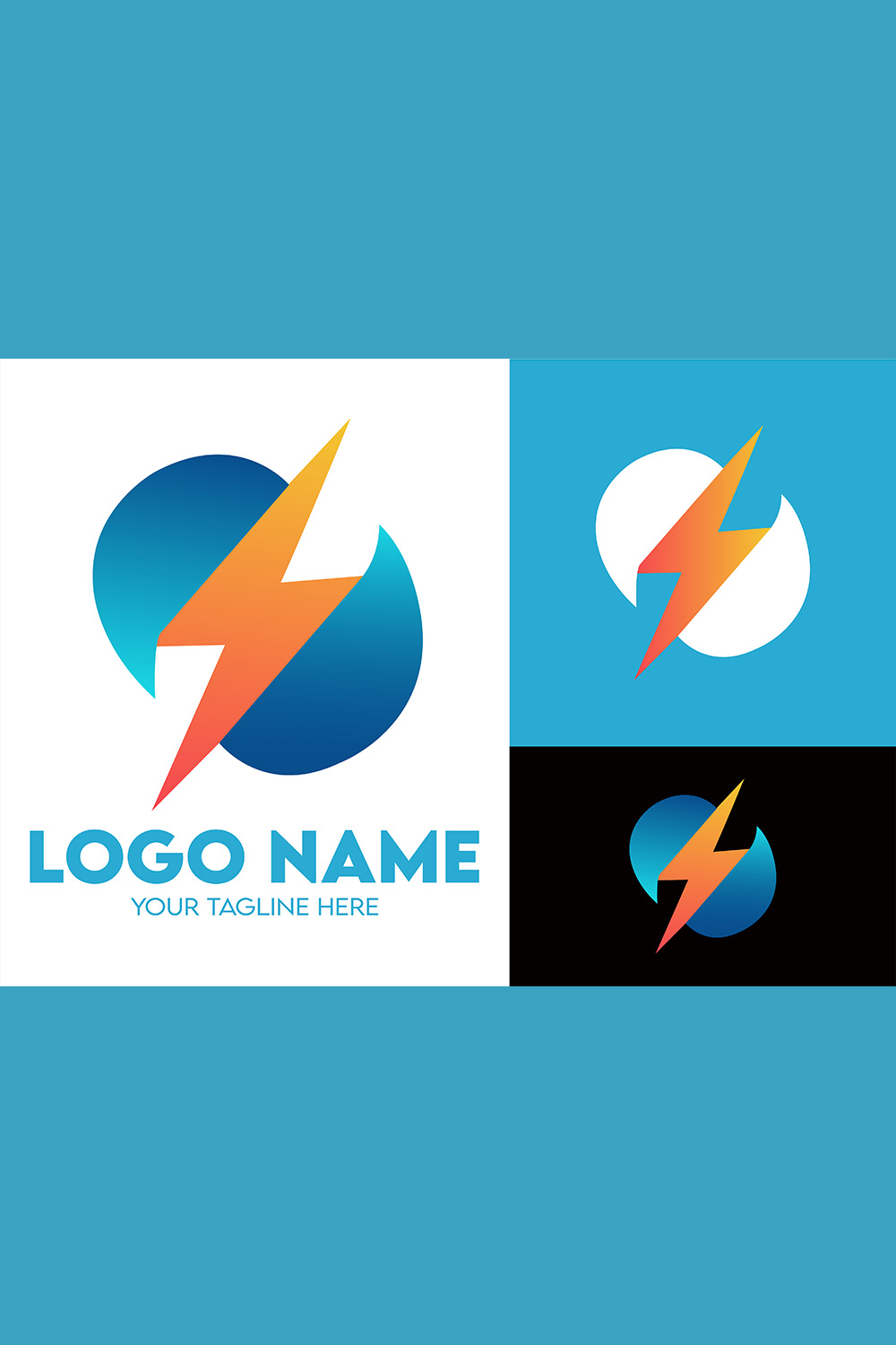 Modern Minimalist Tech Start-up Logo Design for Businesses With AI Chipset Sign, Professional Creative Artificial Intelligence Start-up Luxury Elegant Gradient Monogram Logo Design for Brands Companies pinterest preview image.