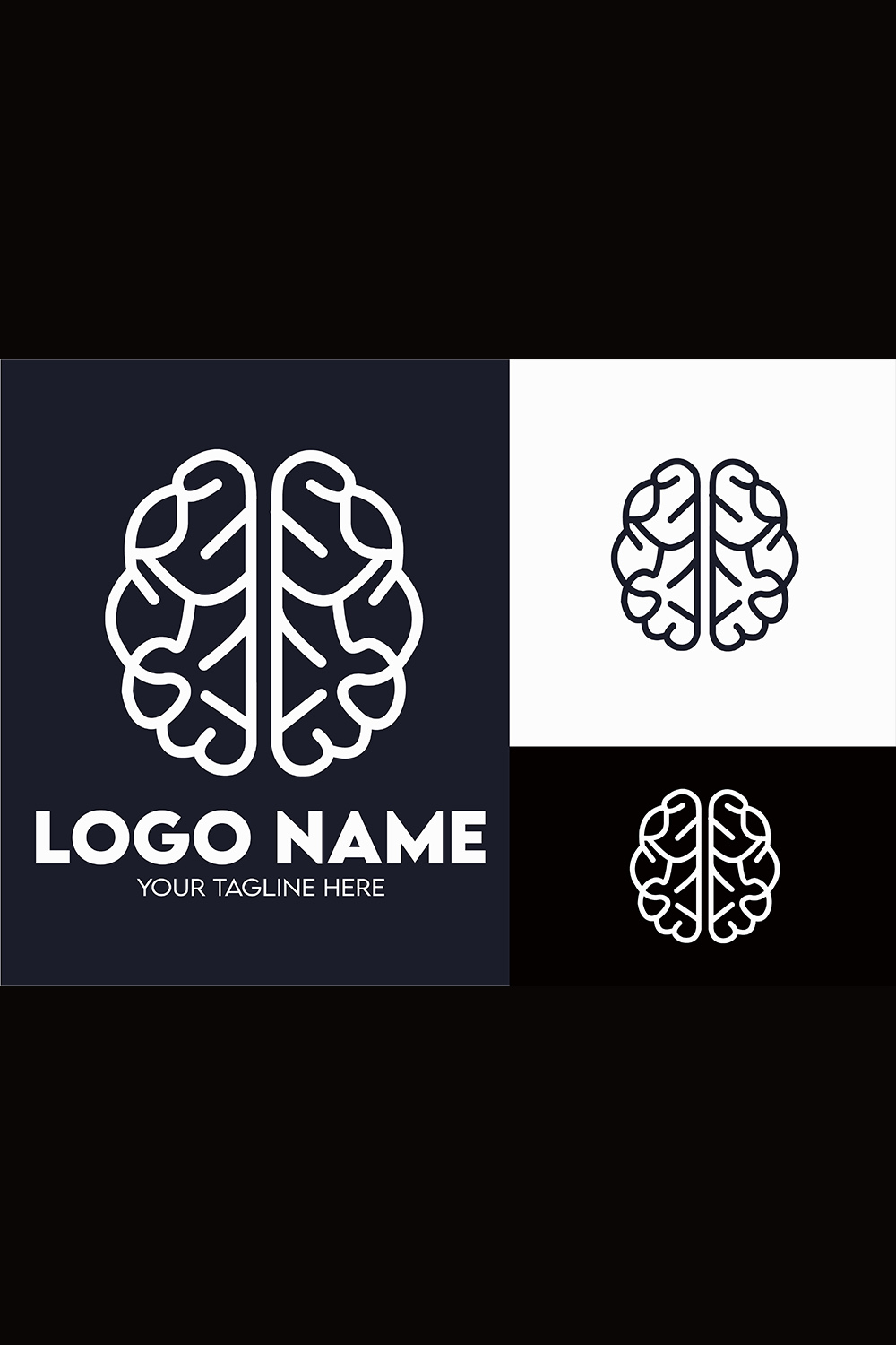 Modern Minimalist Tech Start-up Logo Design for Businesses With AI Chipset Sign, Professional Creative Artificial Intelligence Start-up Luxury Elegant Gradient Monogram Logo Design for Brands Companies pinterest preview image.