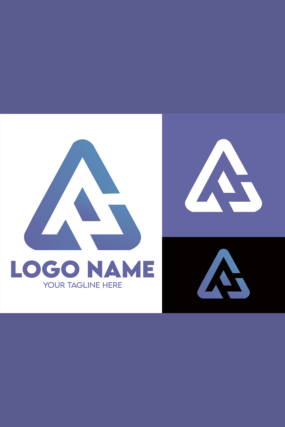 Modern Minimalist Tech Start-up Logo Design for Businesses With AI Chipset Sign, Professional Creative Artificial Intelligence Start-up Luxury Elegant Gradient Monogram Logo Design for Brands Companie pinterest preview image.