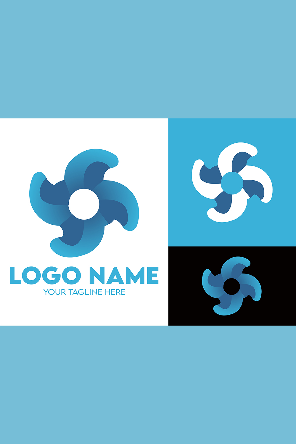 Modern Minimalist Tech Start-up Logo Design for Businesses With AI Chipset Sign, Professional Creative Artificial Intelligence Start-up Luxury Elegant Gradient Monogram Logo Design for Brands Companies pinterest preview image.