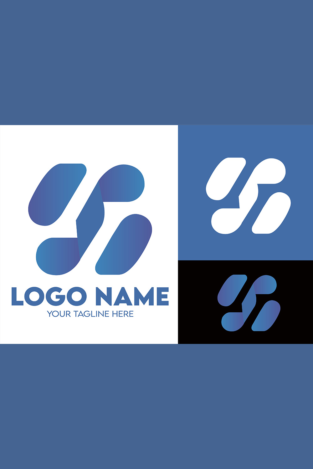 Modern Minimalist Tech Start-up Logo Design for Businesses With AI Chipset Sign, Professional Creative Artificial Intelligence Start-up Luxury Elegant Gradient Monogram Logo Design for Brands Companies pinterest preview image.