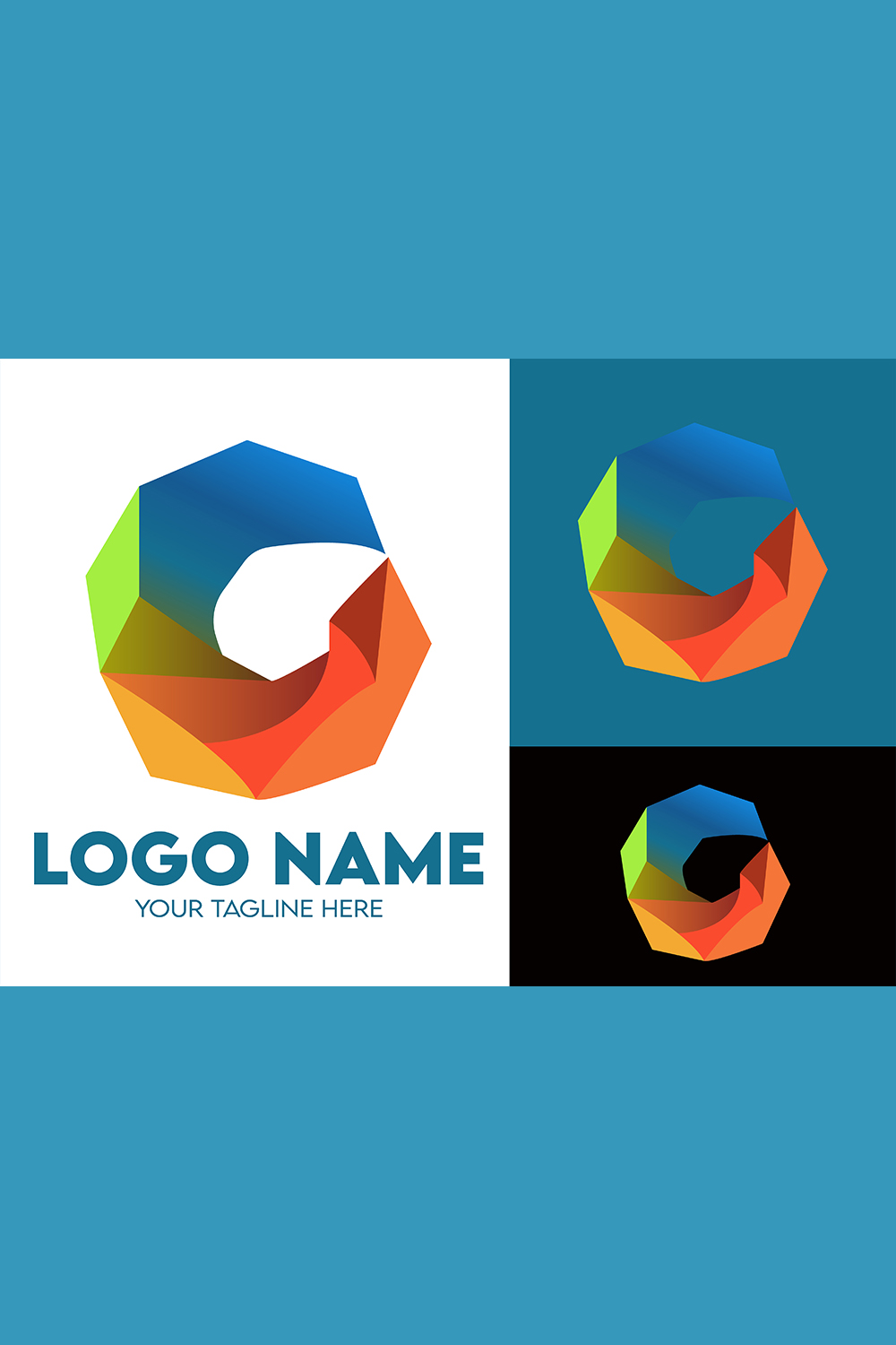 Modern Minimalist Tech Start-up Logo Design for Businesses With AI Chipset Sign, Professional Creative Artificial Intelligence Start-up Luxury Elegant Gradient Monogram Logo Design for Brands Companies pinterest preview image.