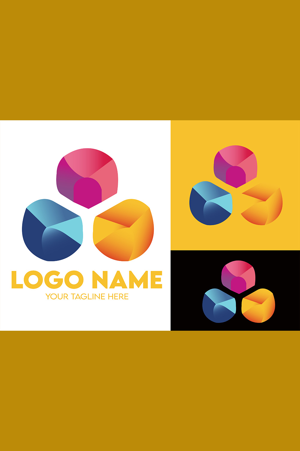 Modern Minimalist Tech Start-up Logo Design for Businesses With AI Chipset Sign, Professional Creative Artificial Intelligence Start-up Luxury Elegant Gradient Monogram Logo Design for Brands Companies pinterest preview image.