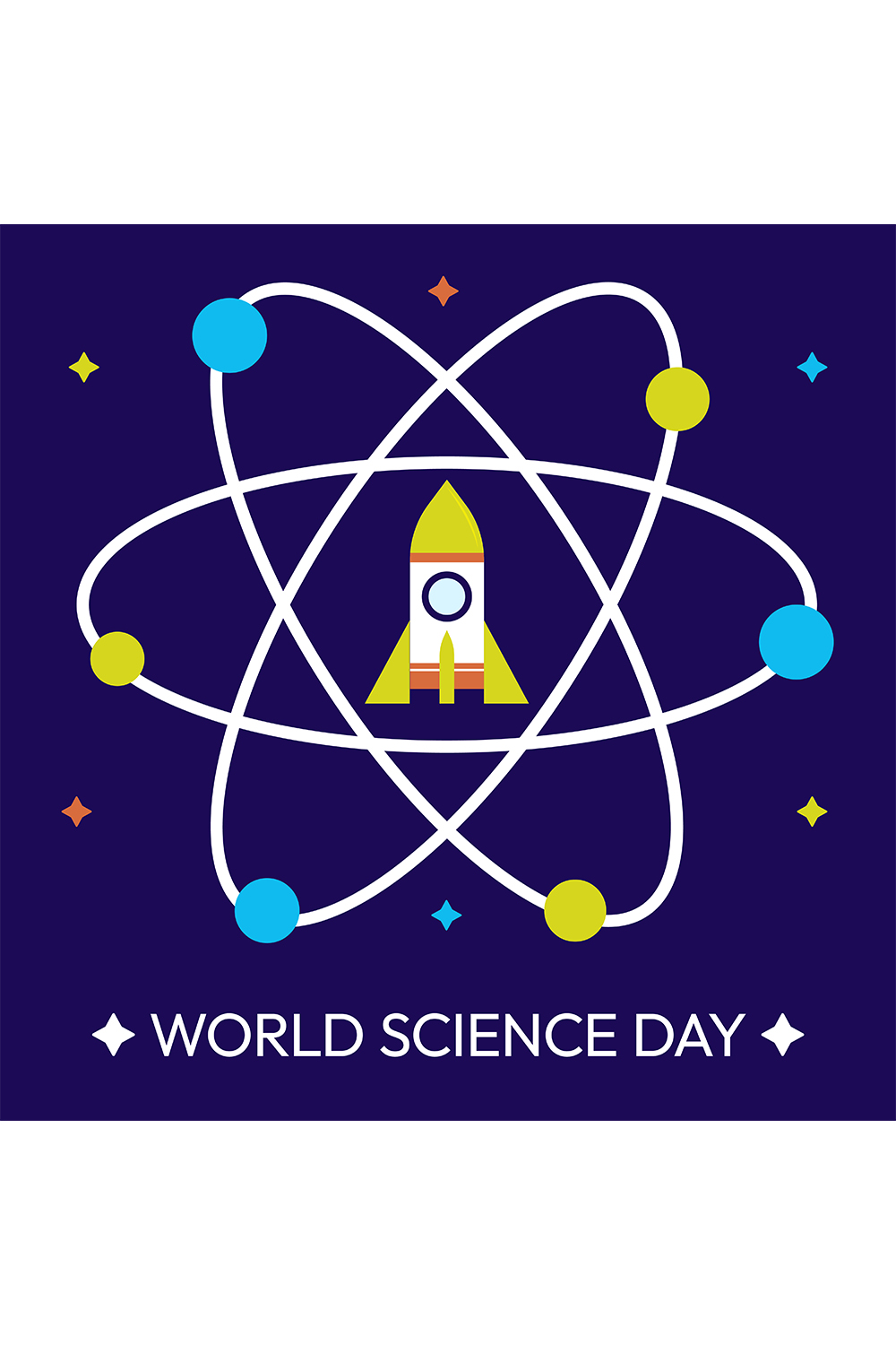 Science Fiction Day Design pinterest preview image.