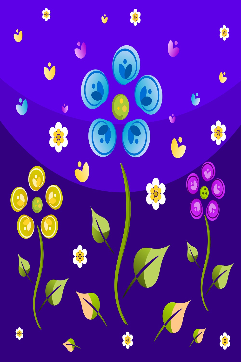 Trendy Flower Illustration Svg pinterest preview image.