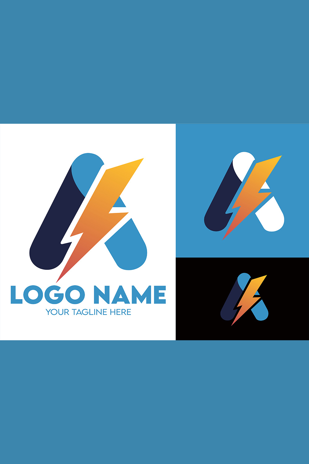 Modern Minimalist Tech Start-up Logo Design for Businesses With AI Chipset Sign, Professional Creative Artificial Intelligence Start-up Luxury Elegant Gradient Monogram Logo Design for Brands Companie pinterest preview image.