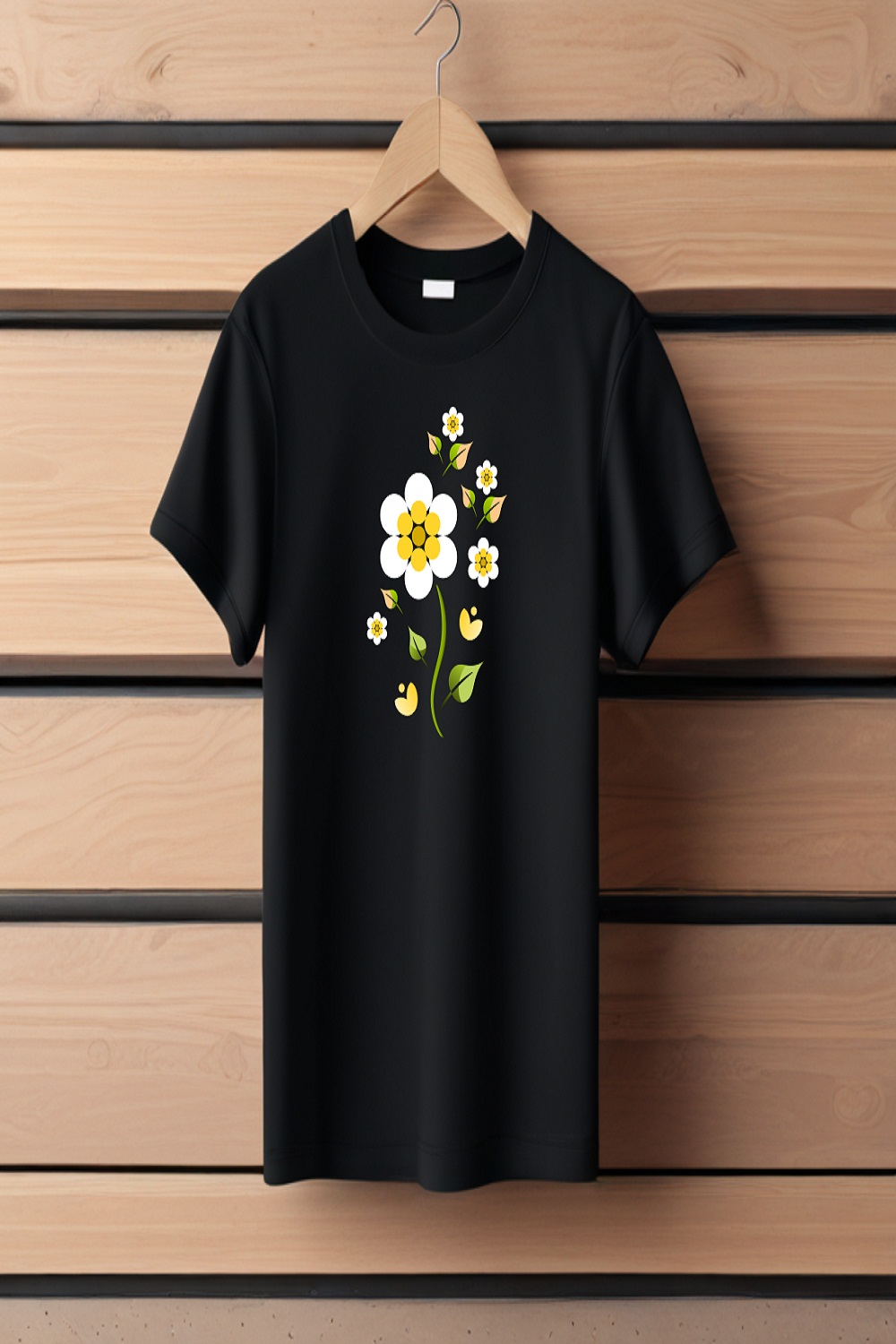 flower t-shirt design and printable product pinterest preview image.