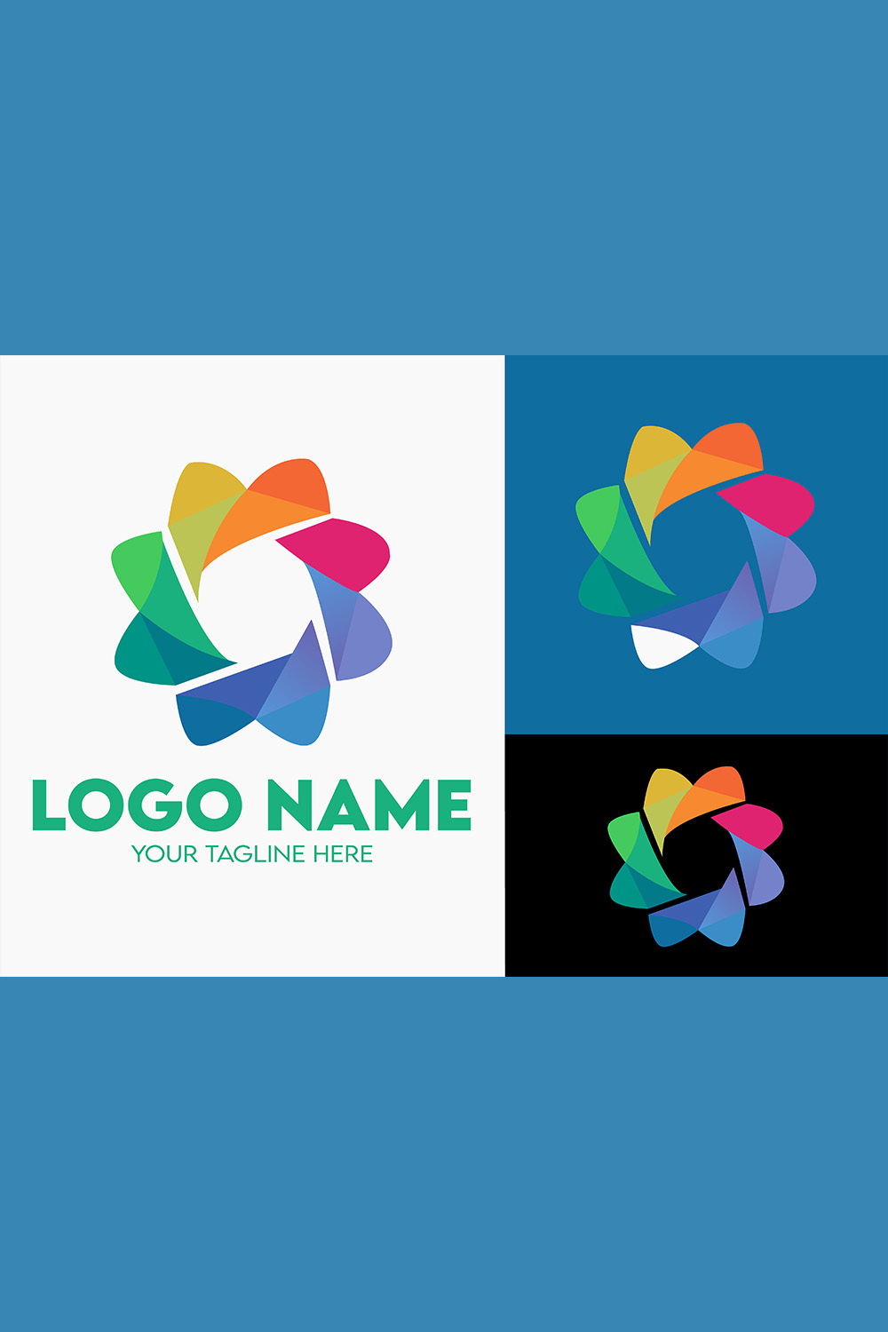 Modern Minimalist Tech Start-up Logo Design for Businesses With AI Chipset Sign, Professional Creative Artificial Intelligence Start-up Luxury Elegant Gradient Monogram Logo Design for Brands Companies pinterest preview image.