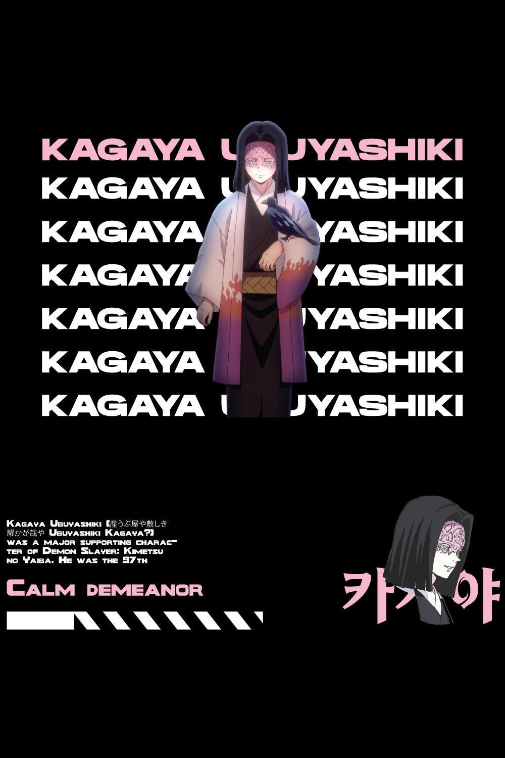 Anime t shirt , demon slayer character, kagaya pinterest preview image.