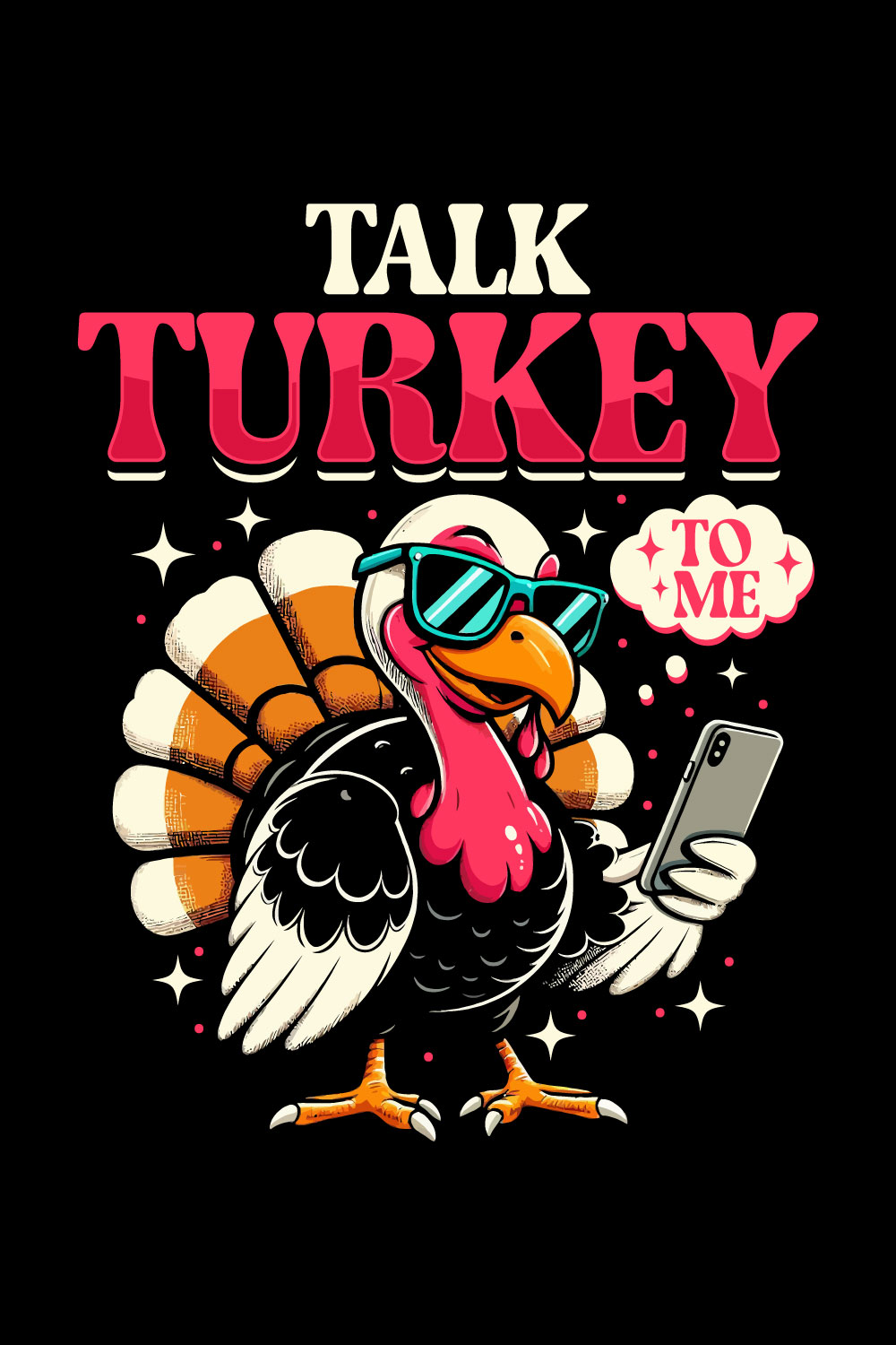 Talk turkey to me funny thanks giving t shirt design pinterest preview image.