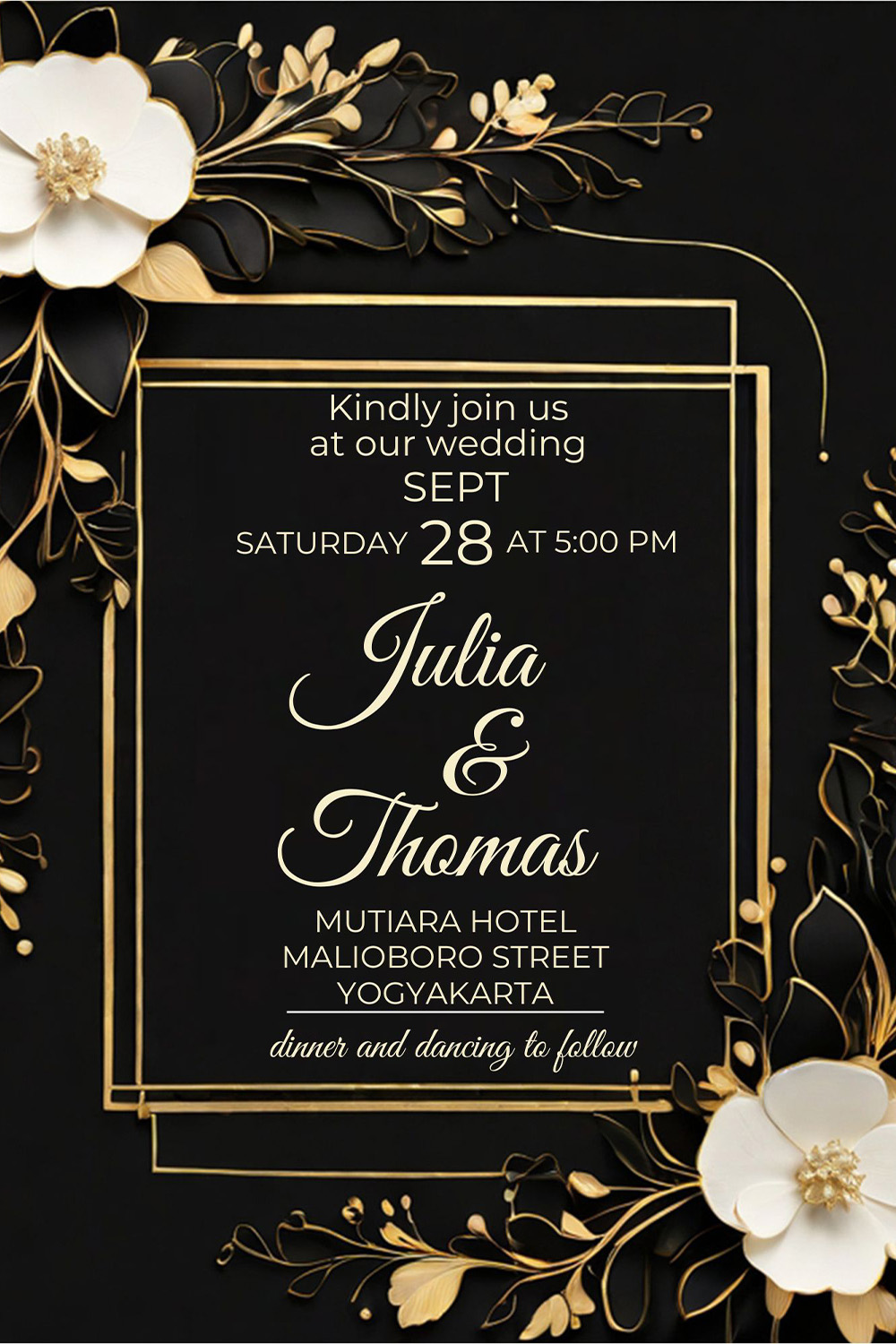 wedding invitation template-simple,elegan and attractive-V4 pinterest preview image.