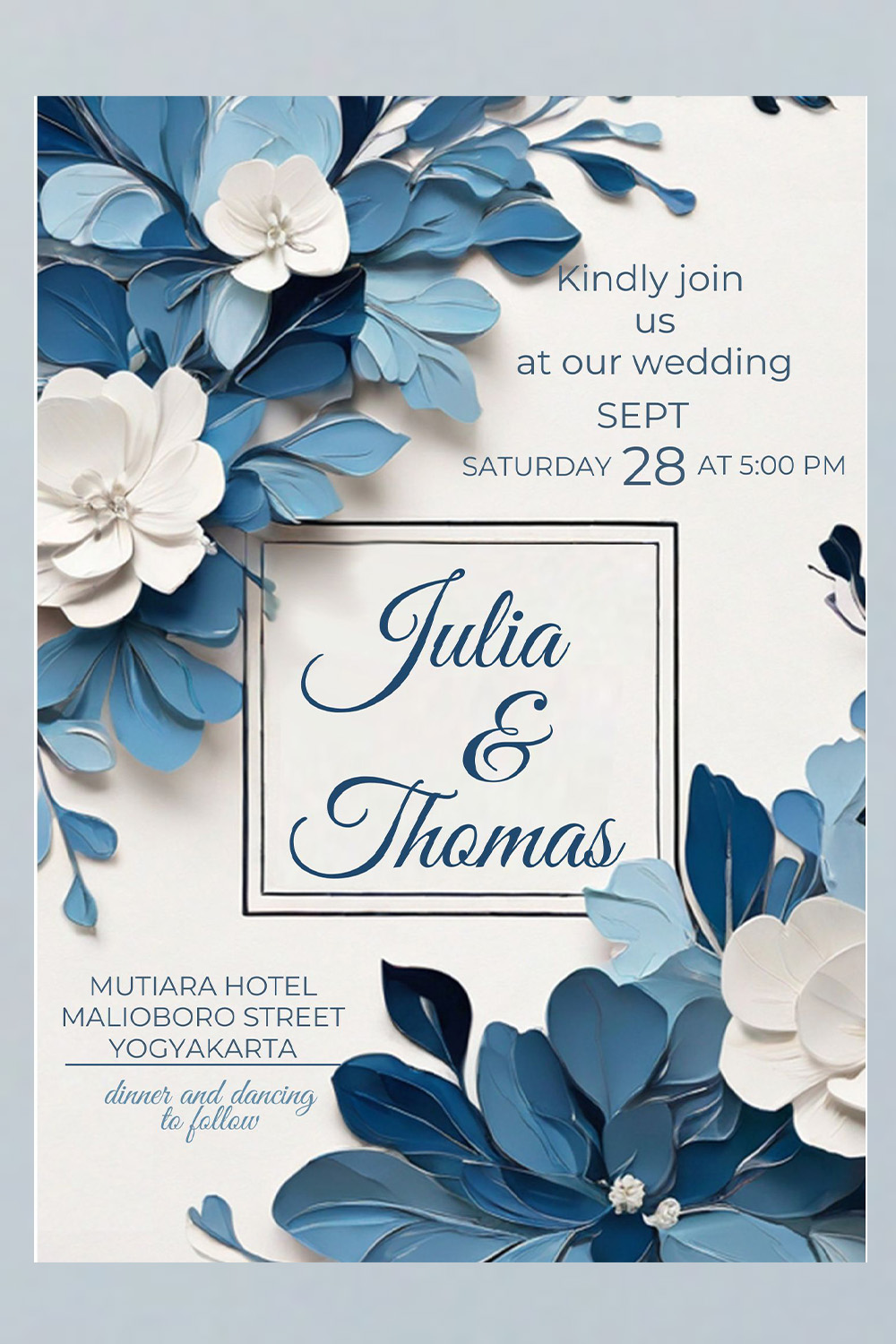 wedding invitation templates-simple,elegant and attractive-V1 pinterest preview image.