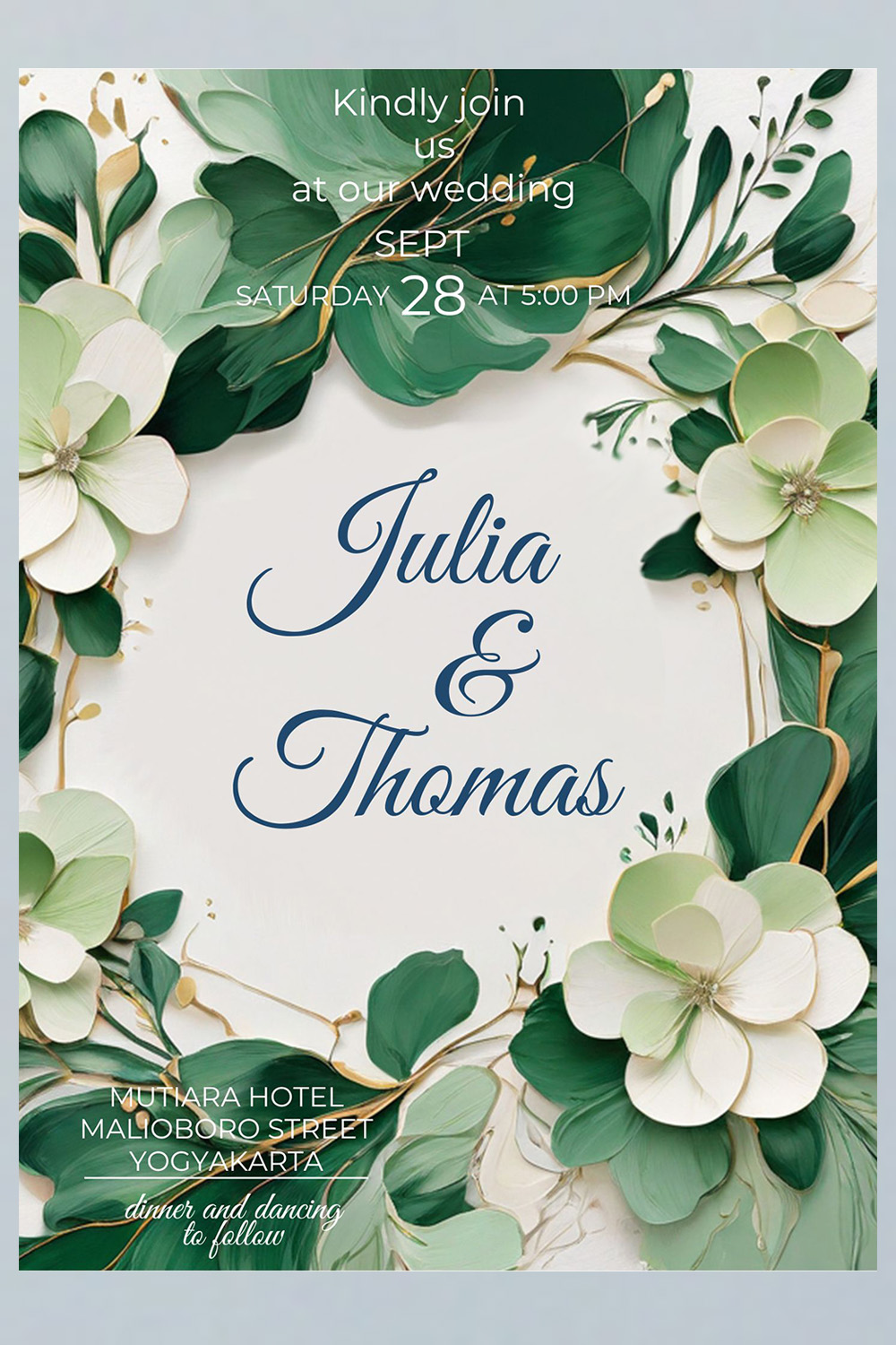 wedding invitation template-simple,elegan and attractive-V2 pinterest preview image.