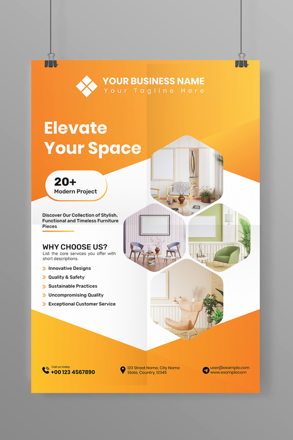 Real Estate Flyer Templates for Brokers and Agents pinterest preview image.