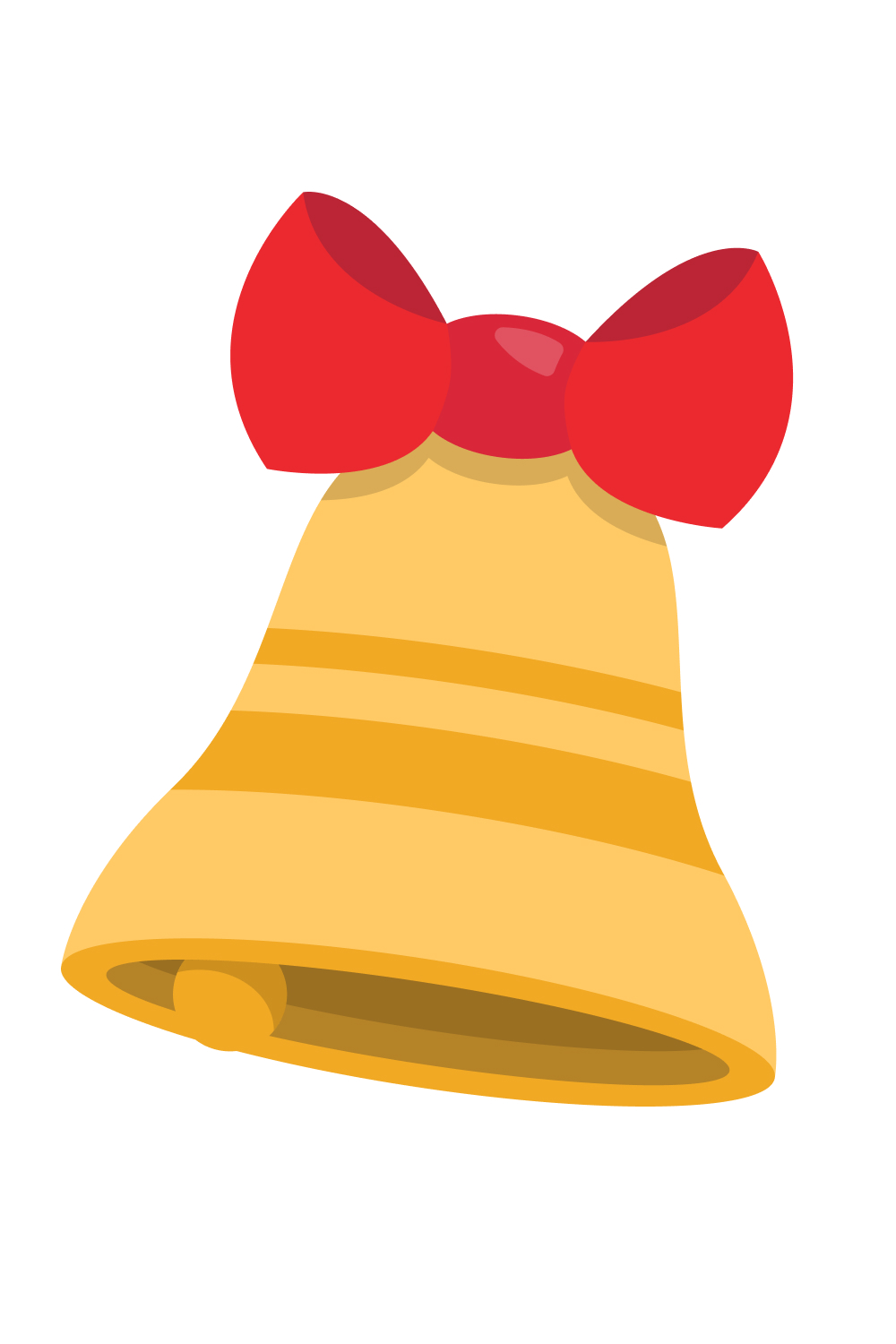 Festive Christmas Bell Sticker in SVG Format pinterest preview image.