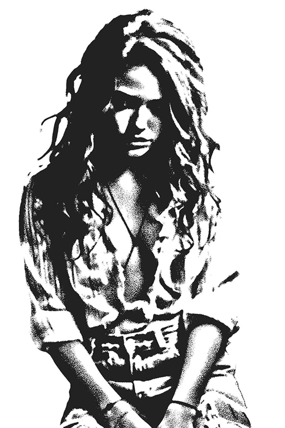 Grunge Xerox Effect Photoshop Action pinterest preview image.