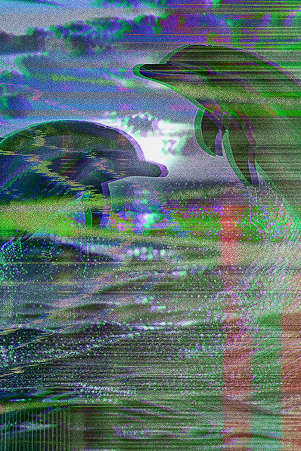 Abstract Glitch Effect Photoshop Action pinterest preview image.