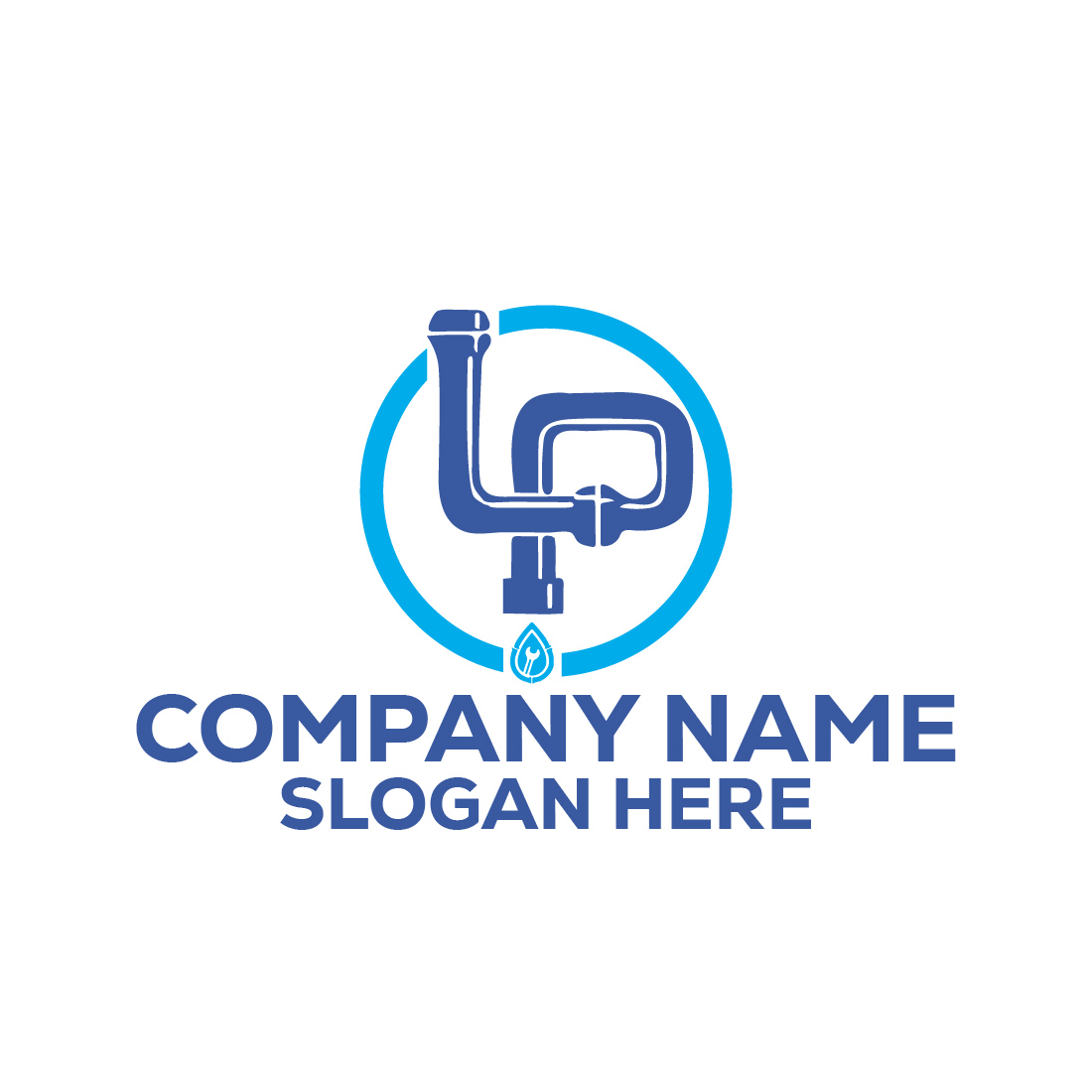 Plumbing Logo or Icon Design Vector Image Template cover image.