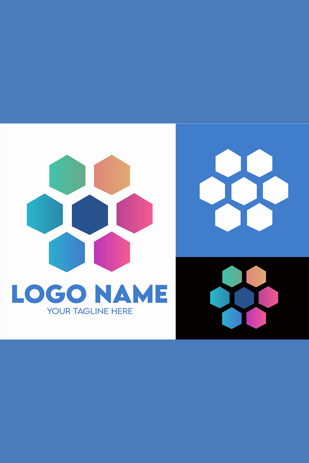 Modern Minimalist Tech Start-up Logo Design for Businesses With AI Chipset Sign, Professional Creative Artificial Intelligence Start-up Luxury Elegant Gradient Monogram Logo Design for Brands Companies pinterest preview image.