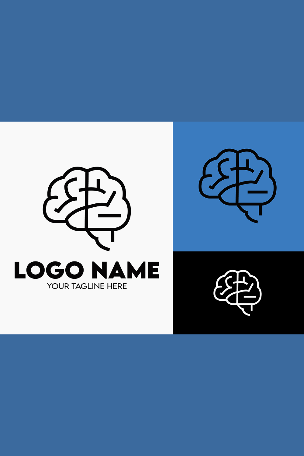 Modern Minimalist Tech Start-up Logo Design for Businesses With AI Chipset Sign, Professional Creative Artificial Intelligence Start-up Luxury Elegant Gradient Monogram Logo Design for Brands Companies pinterest preview image.