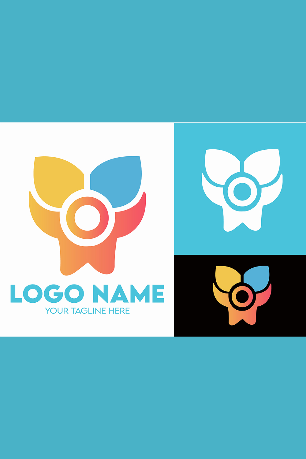 Modern Minimalist Tech Start-up Logo Design for Businesses With AI Chipset Sign, Professional Creative Artificial Intelligence Start-up Luxury Elegant Gradient Monogram Logo Design for Brands Companies pinterest preview image.