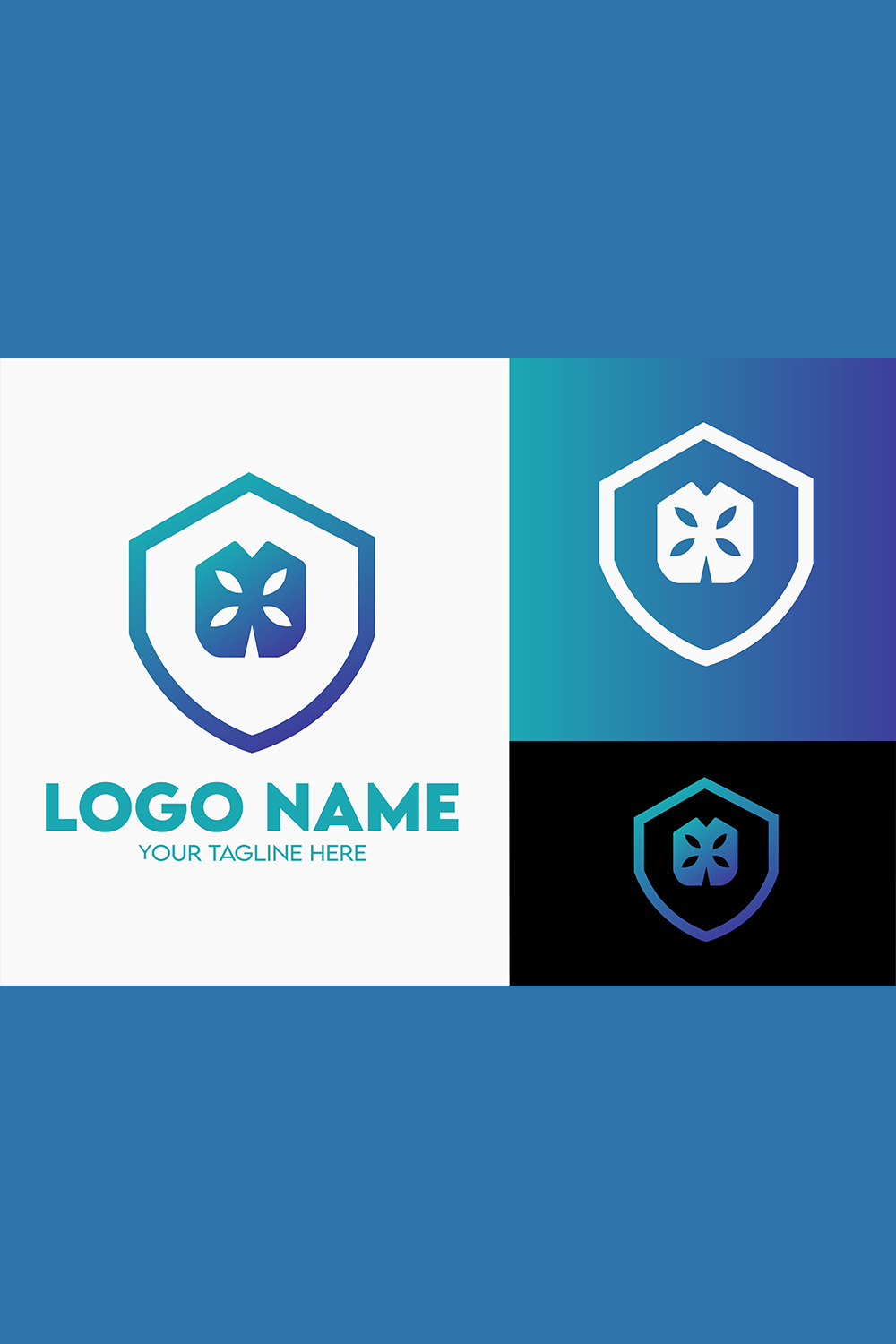 Modern Minimalist Tech Start-up Logo Design for Businesses With AI Chipset Sign, Professional Creative Artificial Intelligence Start-up Luxury Elegant Gradient Monogram Logo Design for Brands Companies pinterest preview image.