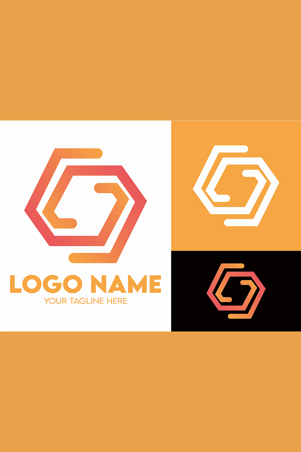 Modern Minimalist Tech Start-up Logo Design for Businesses With AI Chipset Sign, Professional Creative Artificial Intelligence Start-up Luxury Elegant Gradient Monogram Logo Design for Brands Companies pinterest preview image.