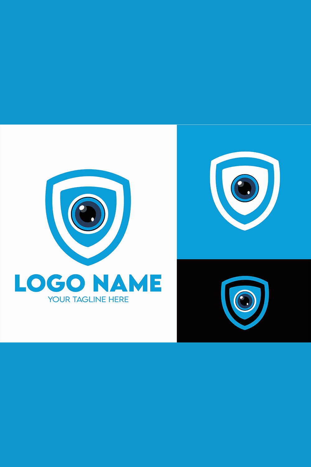 Modern Minimalist Security Company Start-up Logo Design for Businesses With Shield Lock Sign, Professional Creative Monogram For Security Start-up Colorful Gradient Logo Design for Brands Companies pinterest preview image.