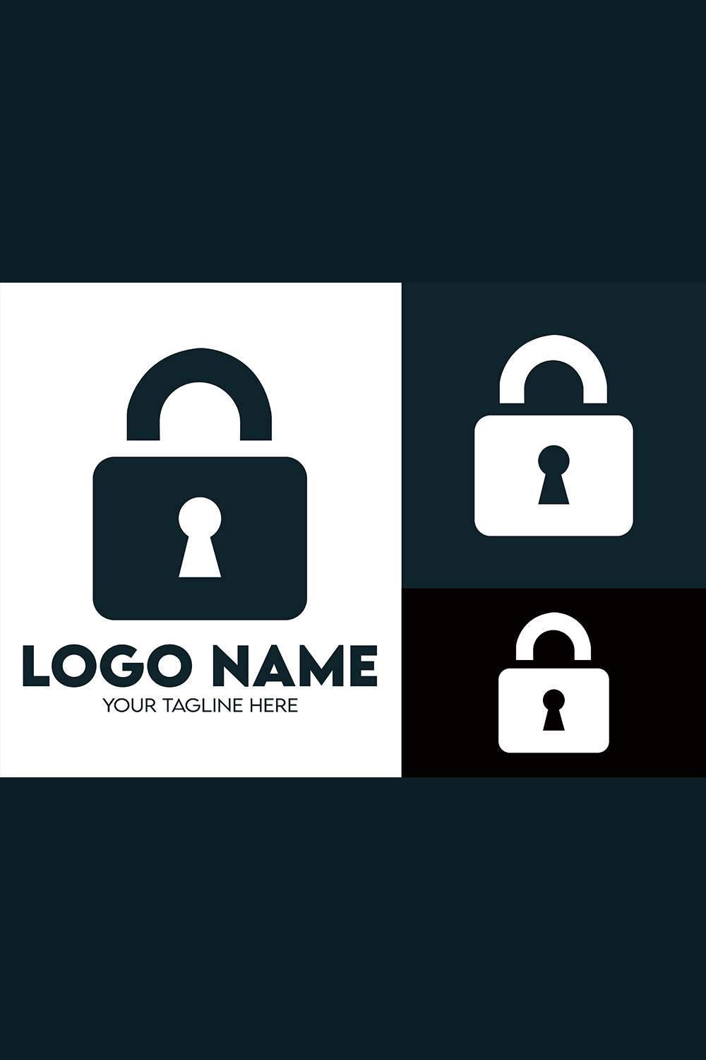 Modern Minimalist Security Company Start-up Logo Design for Businesses With Shield Lock Sign, Professional Creative Monogram For Security Start-up Colorful Gradient Logo Design for Brands Companies pinterest preview image.