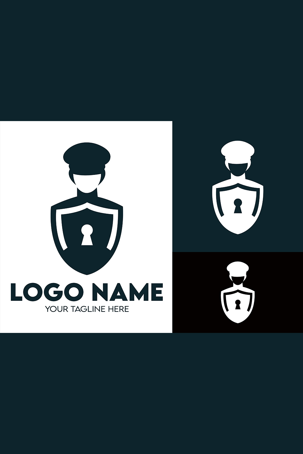 Modern Minimalist Security Company Start-up Logo Design for Businesses With Shield Lock Sign, Professional Creative Monogram For Security Start-up Colorful Gradient Logo Design for Brands Companies pinterest preview image.