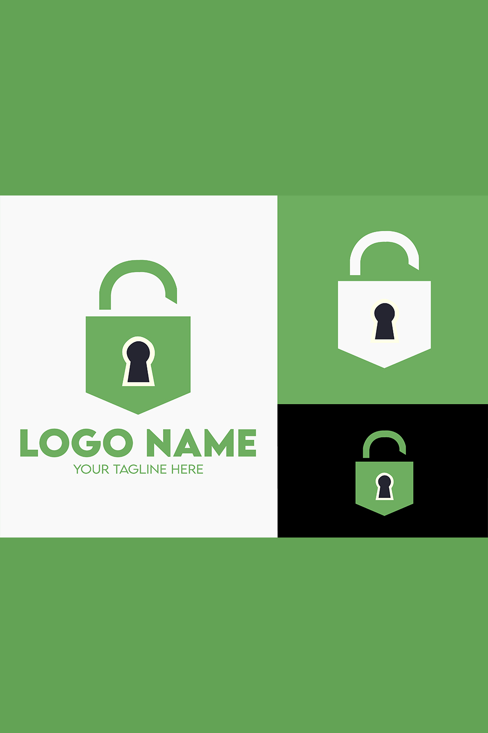 Modern Minimalist Security Company Start-up Logo Design for Businesses With Shield Lock Sign, Professional Creative Monogram For Security Start-up Colorful Gradient Logo Design for Brands Companies pinterest preview image.