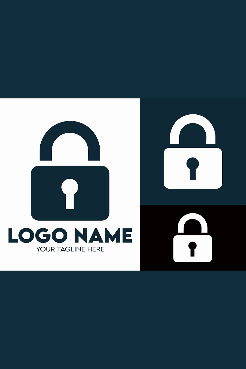 Modern Minimalist Security Company Start-up Logo Design for Businesses With Shield Lock Sign, Professional Creative Monogram For Security Start-up Colorful Gradient Logo Design for Brands Companies pinterest preview image.