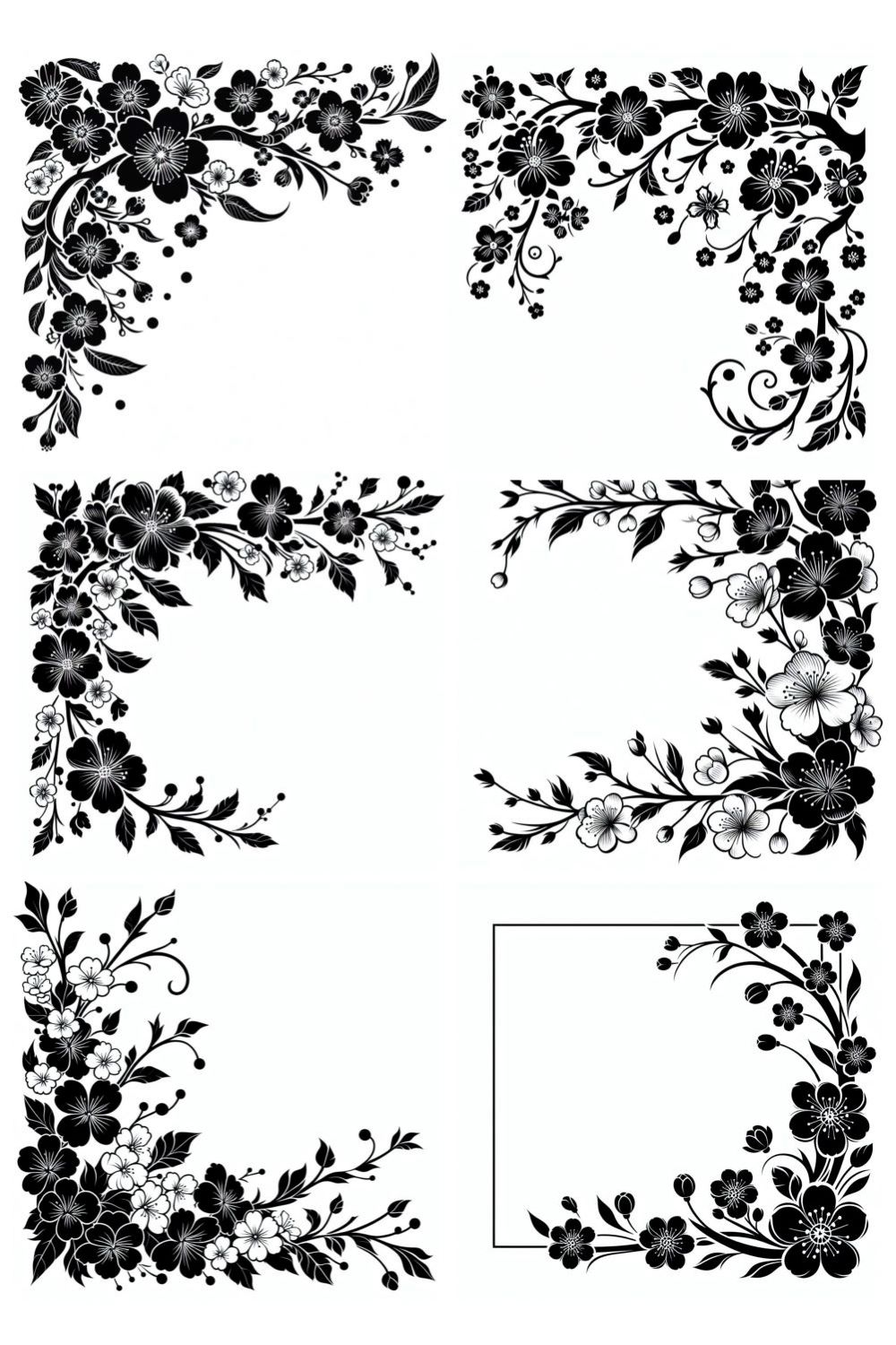 33 SVG File of Cherry Blossom Vector Design pinterest preview image.