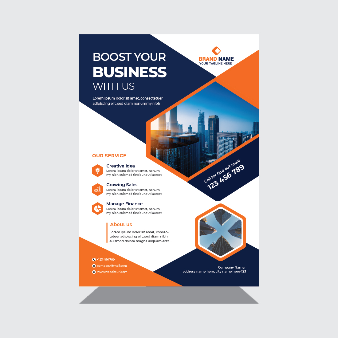 Business flyer template cover image.