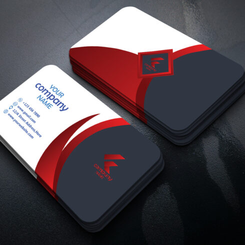 Corporate Business Card Template Design cover image.