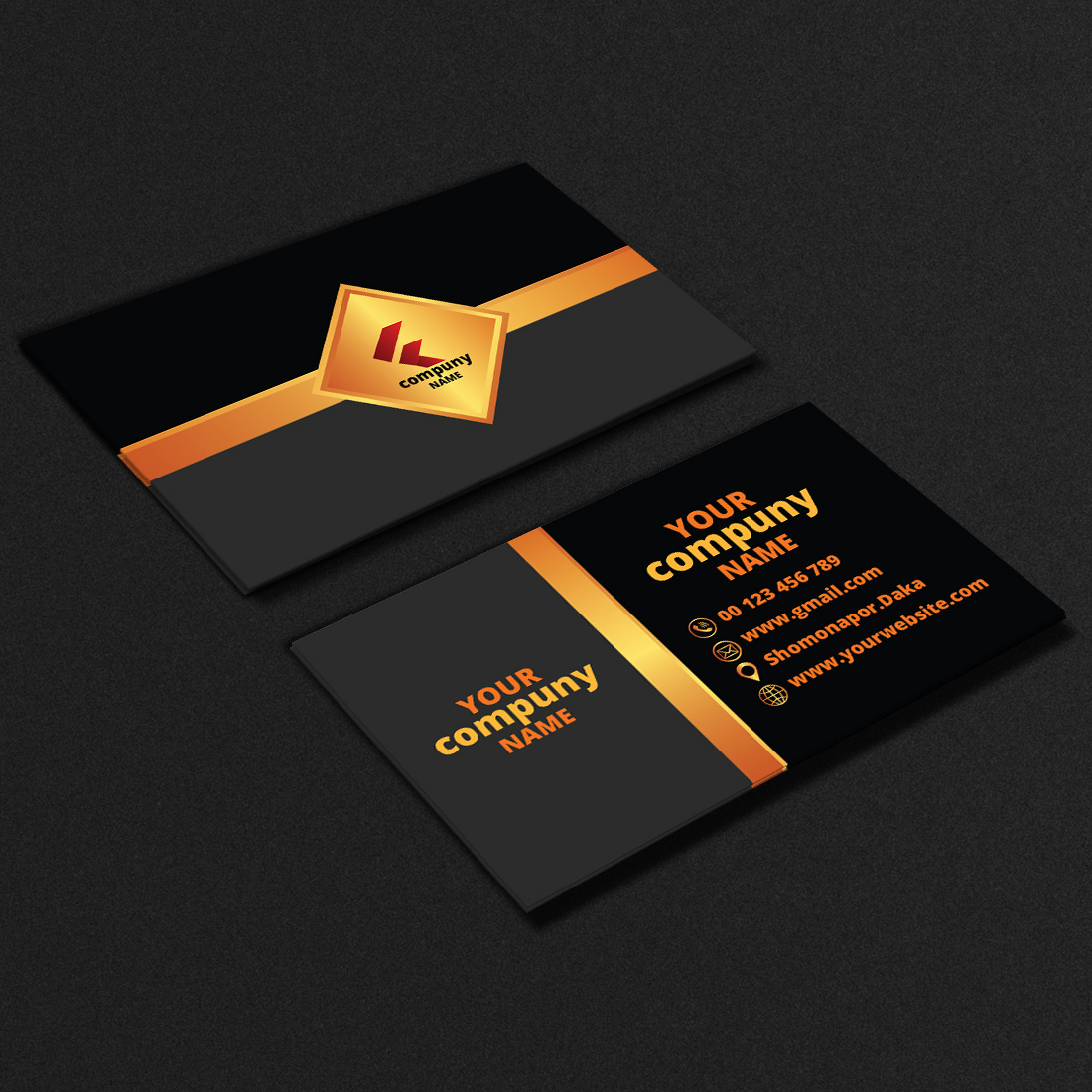 Corporate Business Card Template Design cover image.