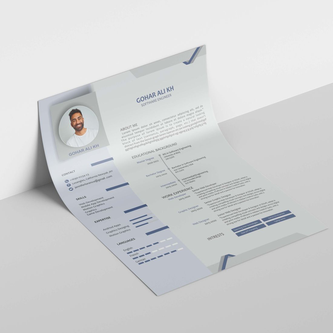 Creative Professional Resume Cv cover image.