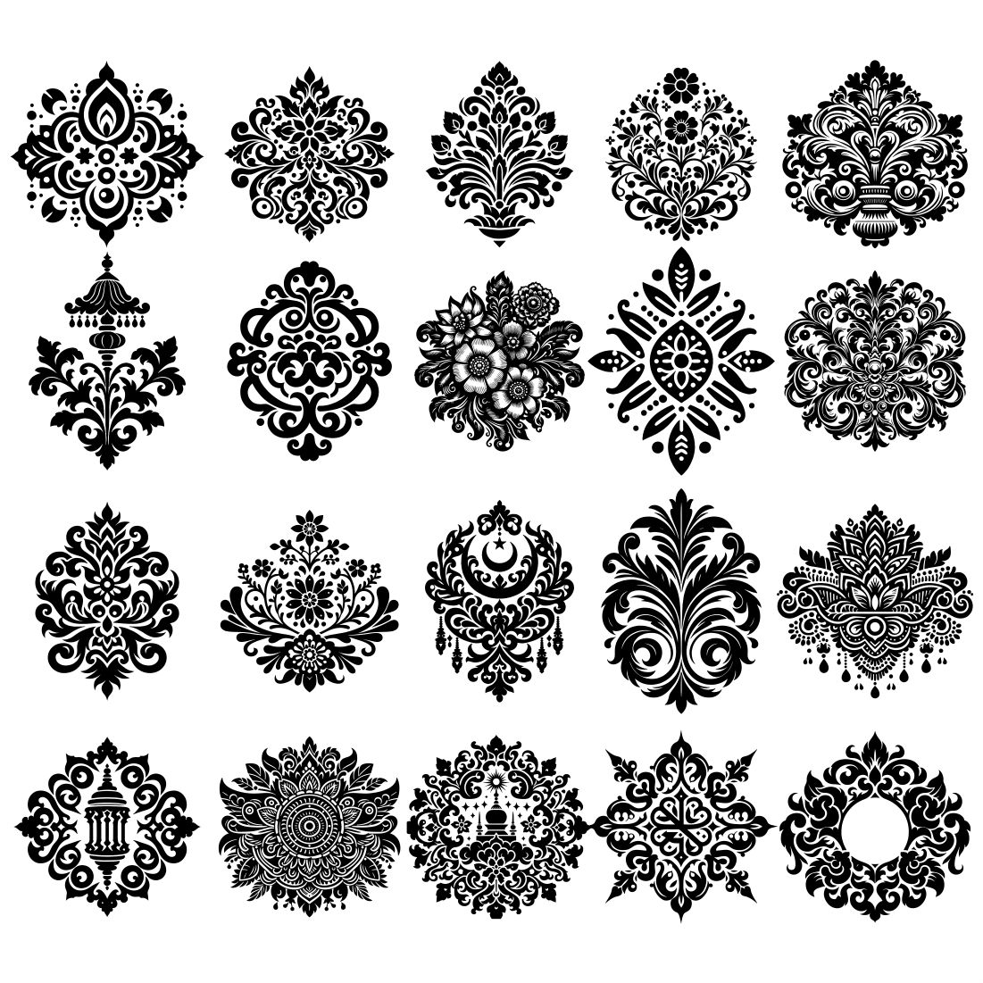 100 SVG Files - Mandala Creative Element preview image.