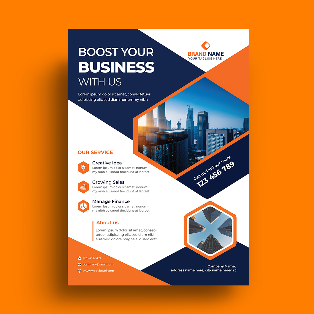 Business flyer template preview image.