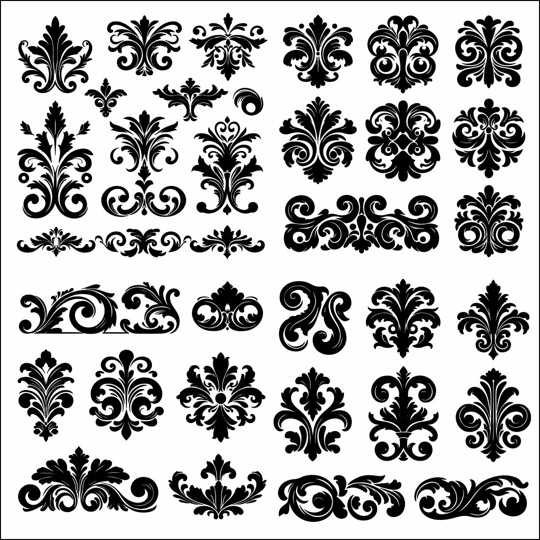 Floral Border In 100 Stunning SVG Files preview image.